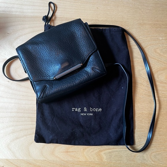 rag & bone black leather purse - Picture 1 of 5